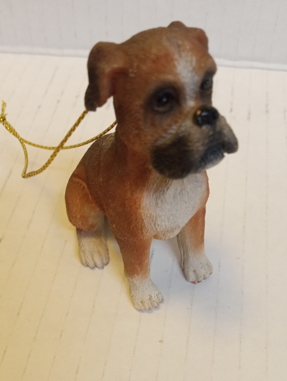 Boxer Dog Ornament Collector's Series Approximately 3" Tall